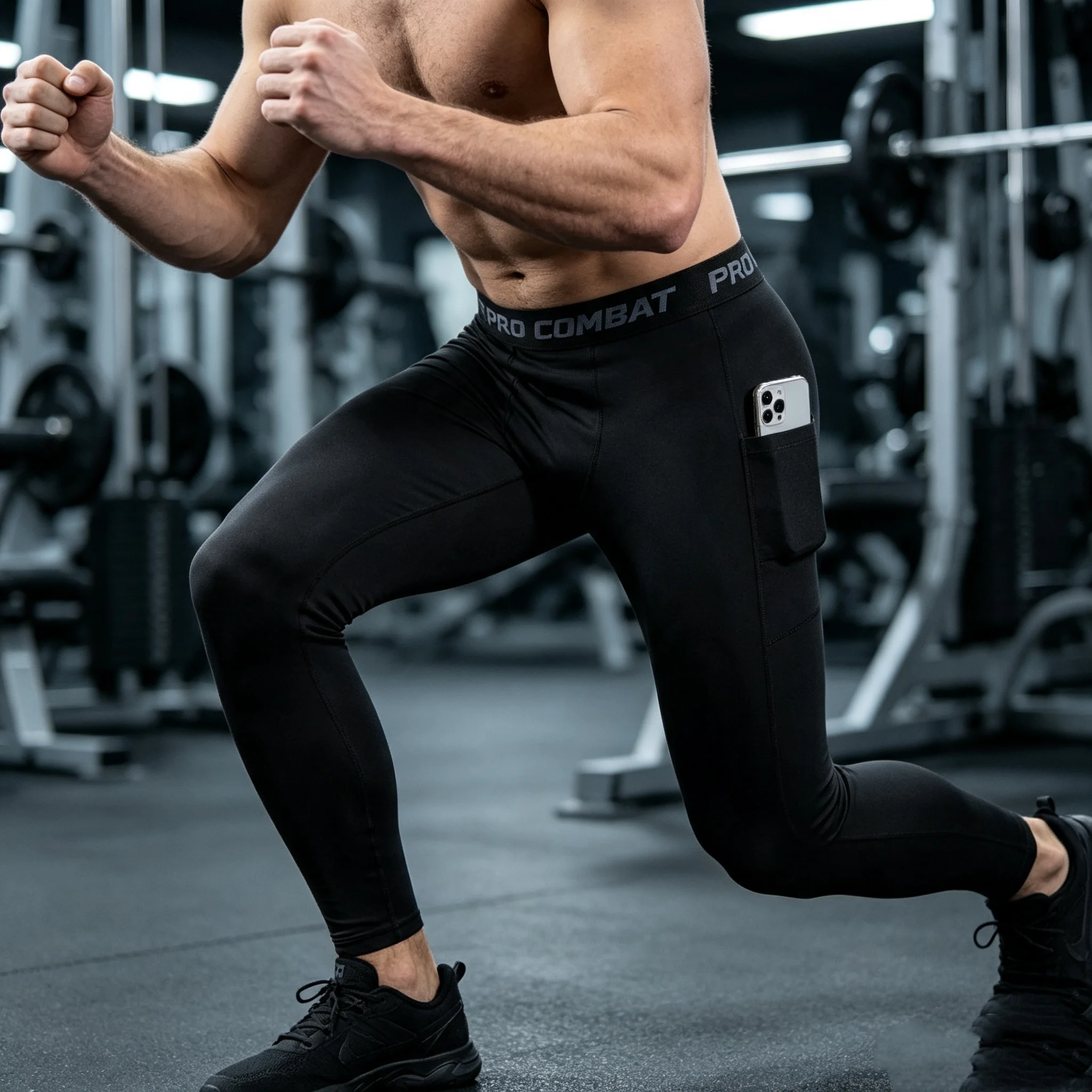 Men Compression Pants Shaperwear Tights Cool Dry Leggings Sports Baselayer Running Athletic Workout Underwear Active Shorts Male