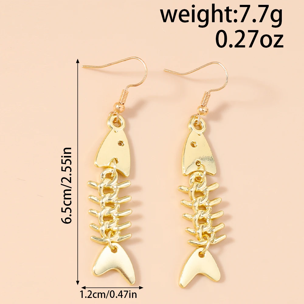 Aihua Neue Personalisierte Edelstahl Fisch Knochen Anhänger Halskette Für Frauen Männer Hip Hop Sommer Strand Urlaub Schmuck Geschenke – Detail 18