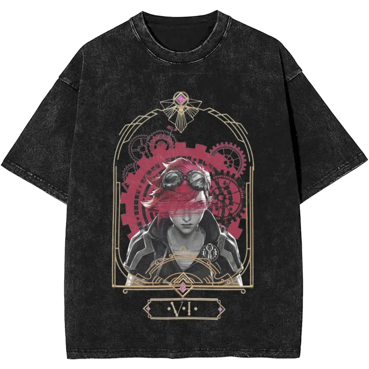Graphic Printed Vi Arcane Violet Shirts Accessories Men Women Washed Tees Harajuku T-shirt