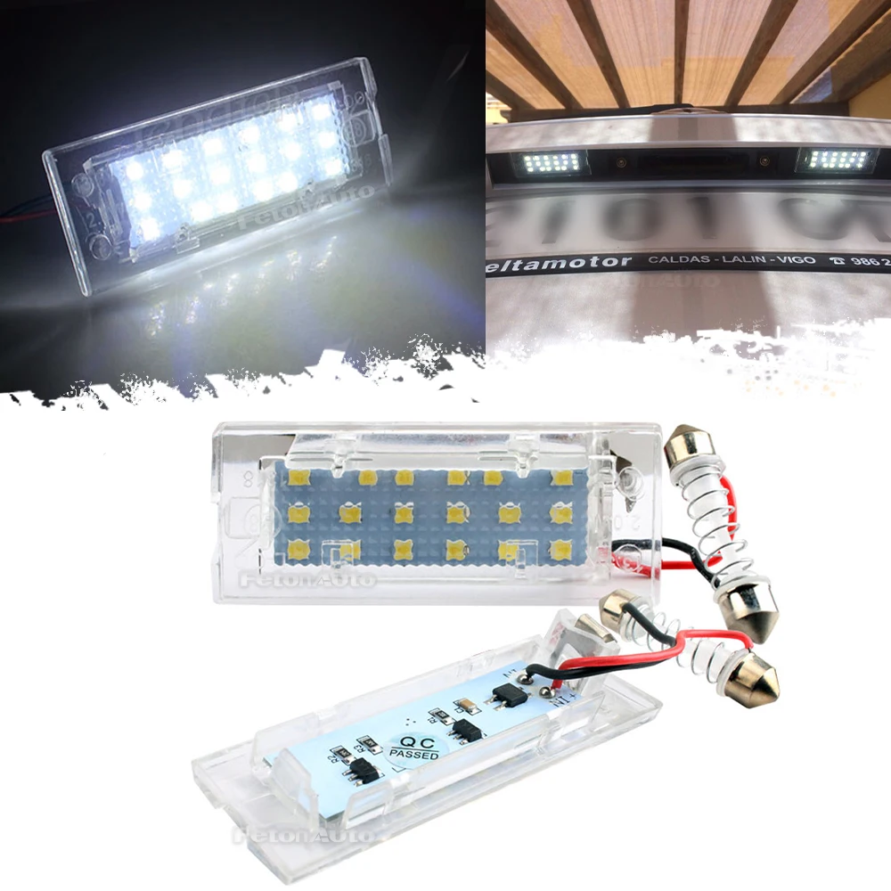 LED License Plate Light Number License Plate Light 18 SMD For BMW X5 E53 2001-2006 X3 E83 2004-2009