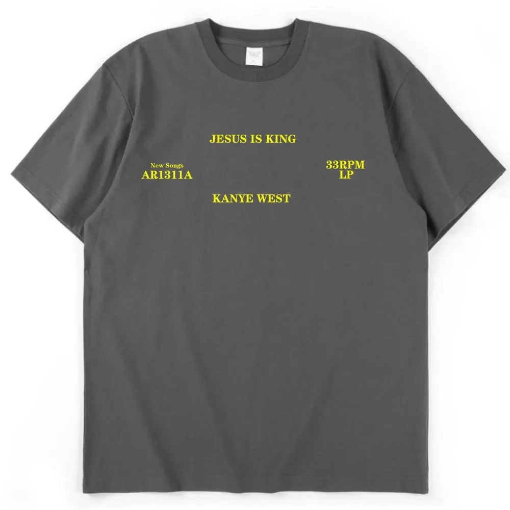 Kanye West T-Shirt Jesus Is King Bedrucktes T-Shirt für Männer und Frauen Baumwolle Locker Lässig Kurzarm T-Shirt Herren T-Shirt Herrenbekleidung – Detail 11