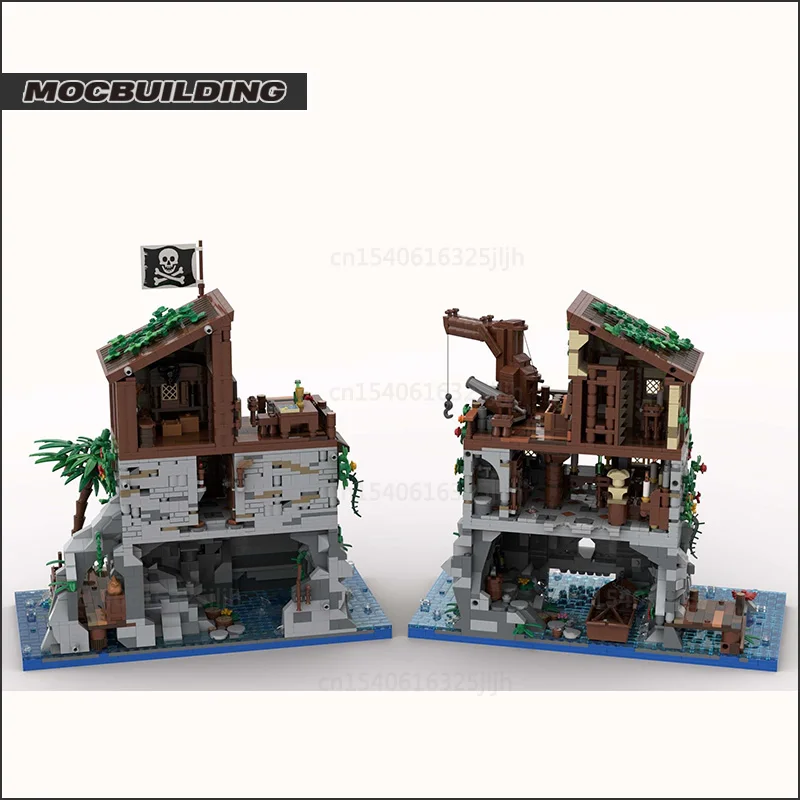 Die Insel Mit Haus Film Moc Bausteine Technologie Ziegel DIY Montage Modell Sets Kreative Sammlung Spielzeug Weihnachten Geschenk