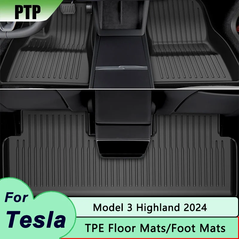 

Floor Mats for Tesla Model 3 Highland 2024 Custom All Weather TPE Anti-Slip Waterproof Floor Cargo Liners Car Interior Accessory