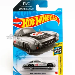 Original Hot Wheels No.196 Mercedes-benz 300 SL 1/64 Premium Grey C4982 Car Toys for Boys #IWC Racing Limited Edition Gifts