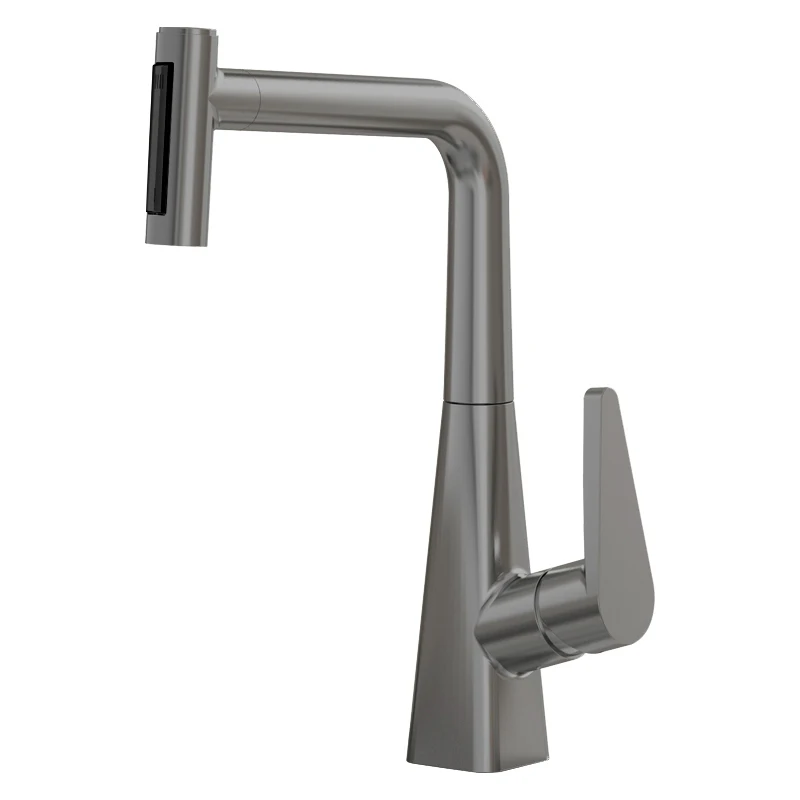 Kitchen Splash-Proof Wonder: Omni-Directional Rotating &Retractable Spout Hot & Cold Water Mixing Tap Anti-Splash Kitchen Faucet