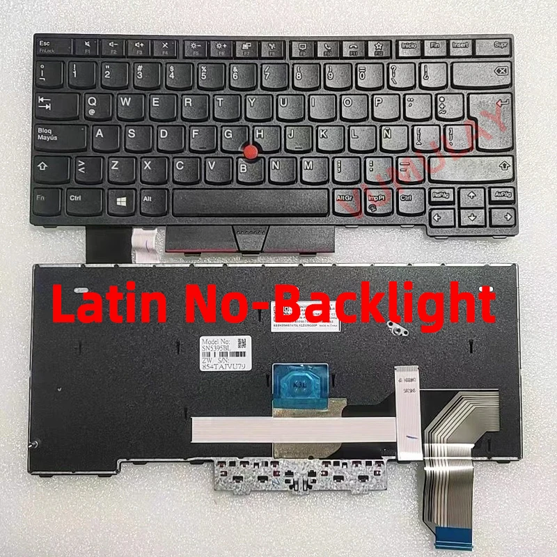 SP/Latin Keyboard for Lenovo ThinkPad L14 Gen 1 Type 20U1 20U2 20U5 20U6  L14  Gen 2 Type 20X1 20X2 20X5 20X6 SN5395BL