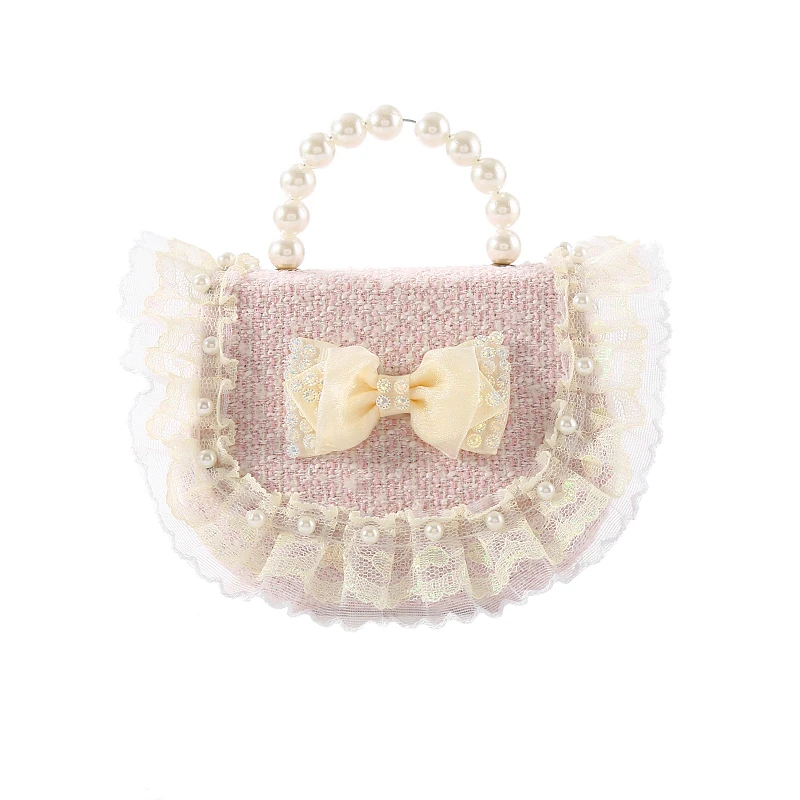 

Fashion Girl Classic Coin Purse Tweed Children Wallet Mini Cute Princess Handbags Kid Money Baby Shoulder Chain Bag