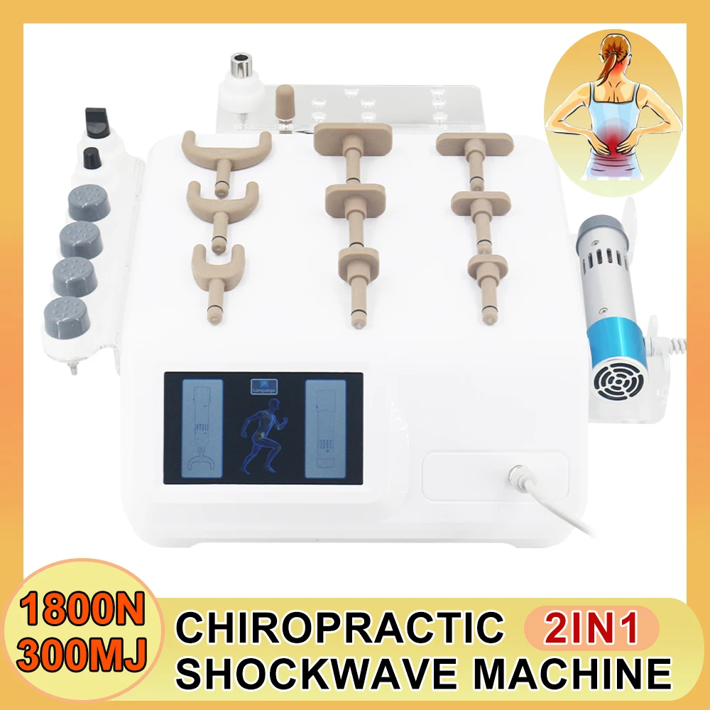 

300MJ Shockwave Therapy Machine Alleviate Chronic Pain Neck Pain Promote Tissue Repair 1800N Chiropractic Adjusting Tool