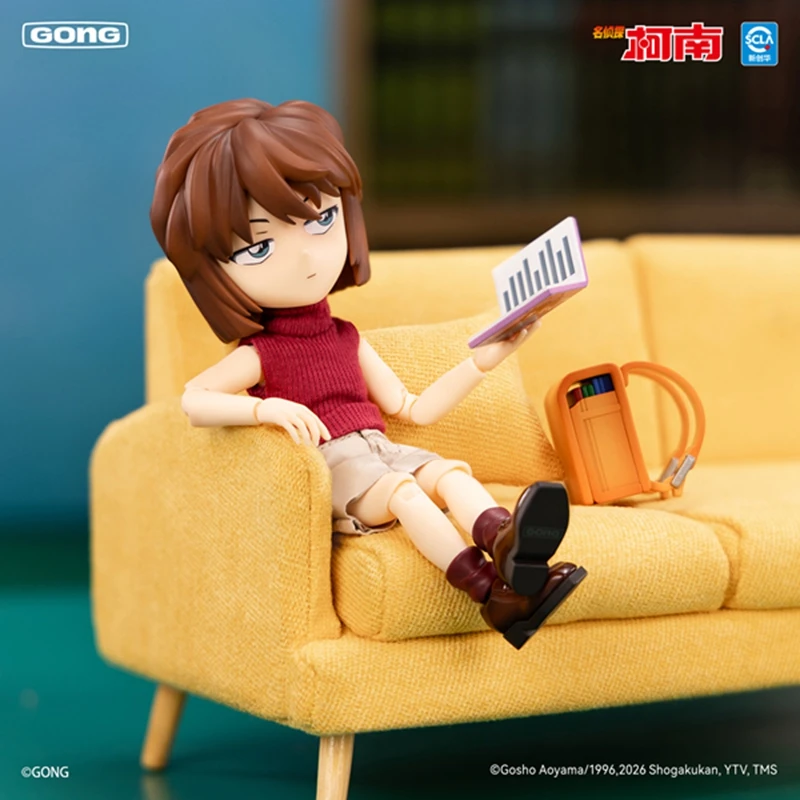 

Genuine GONG Detective Conan Ai Haibara Cloth Outfit Posable Action Doll Blind Box Character Figure Desktop Collectible Model
