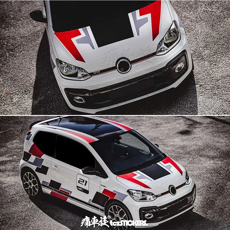 

Car Vinyl sticker FOR Volkswagen VW UP GTI POLO ID3 Golf body decoration modification custom racing Film Decor Accessories