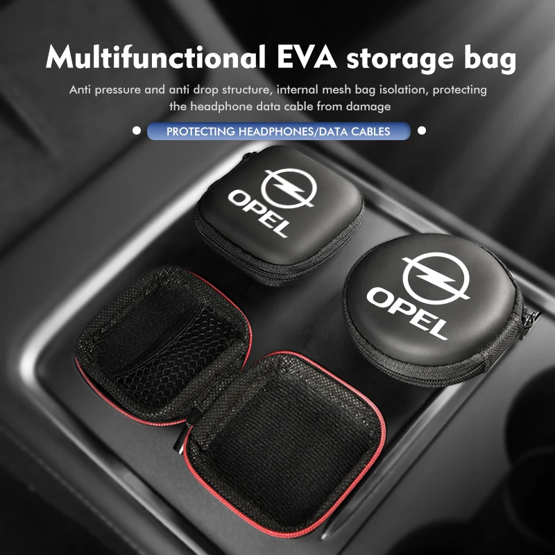 Car Portable Small Capacity EVA Storage Bag Accessories For Opel Insignia Corsa Zafira Mokka Grandland Antara Ampera