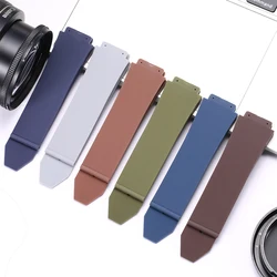 25×19mm Silicone Band For Hublot Strap Big Bang Watchband Sports Waterproof Sweatproof Rubber Bracelet Watch Accessories