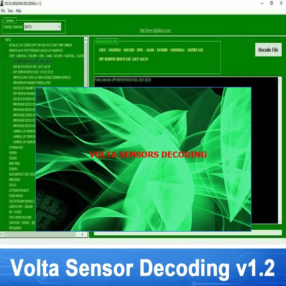 VOLTA SENSOR DECODING V1.2 for Car Truck Bus Tractor Car Repair Tool Diagnostic Tools