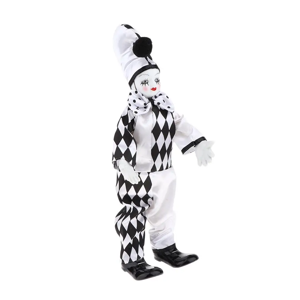

Small Porcelain Clown Doll Funny Model Figures Souvenirs Crafts