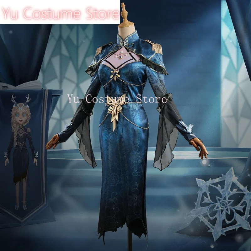 Yu Costume  Identity V Fiona Gilman Ice Butterfly QiZhen Fashion Game Suit Gothic Dress Uniform Cosplay Costume Halloween