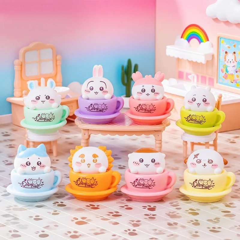 

Creativity Cartoon Chiikawa Usagi Momonga Anime Twirl Cup Doll Decoration Desktop Ornaments Mini Accessories Toys Holiday Gifts