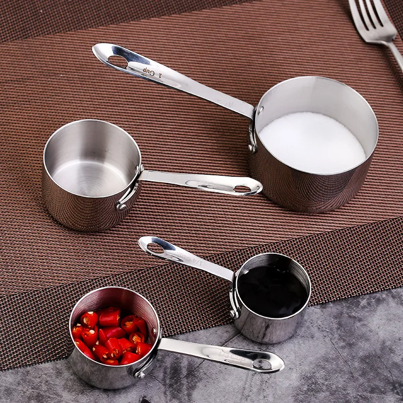 

Stainless Steel Sauce Cup Handle Home Western Restaurant Tableware Seasoning Sugar Bowl Spices Dishes Kitchen Supplies