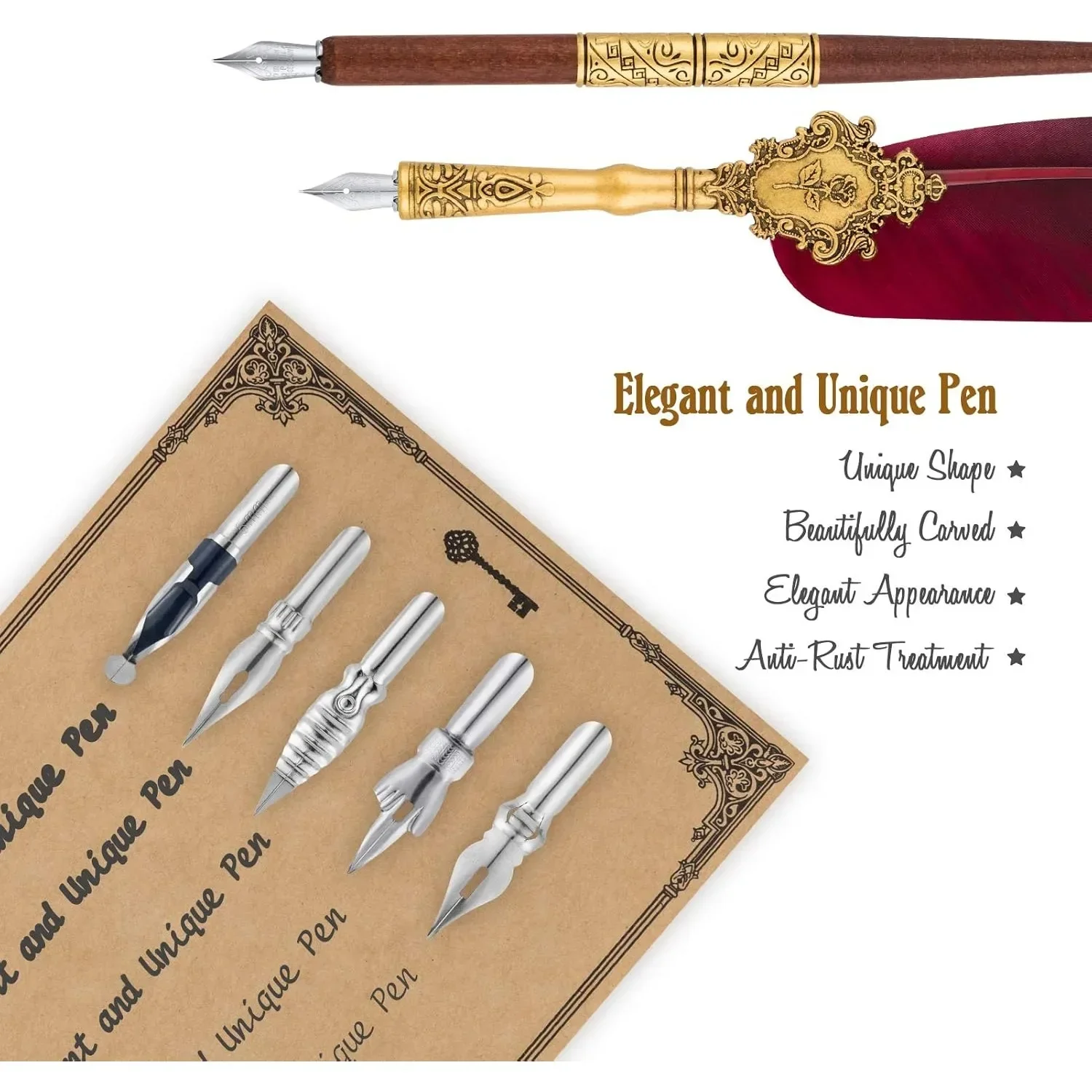 Набор перьевых ручек и чернил — гусиные ручки Набор ручек для каллиграфии Перьевая ручка