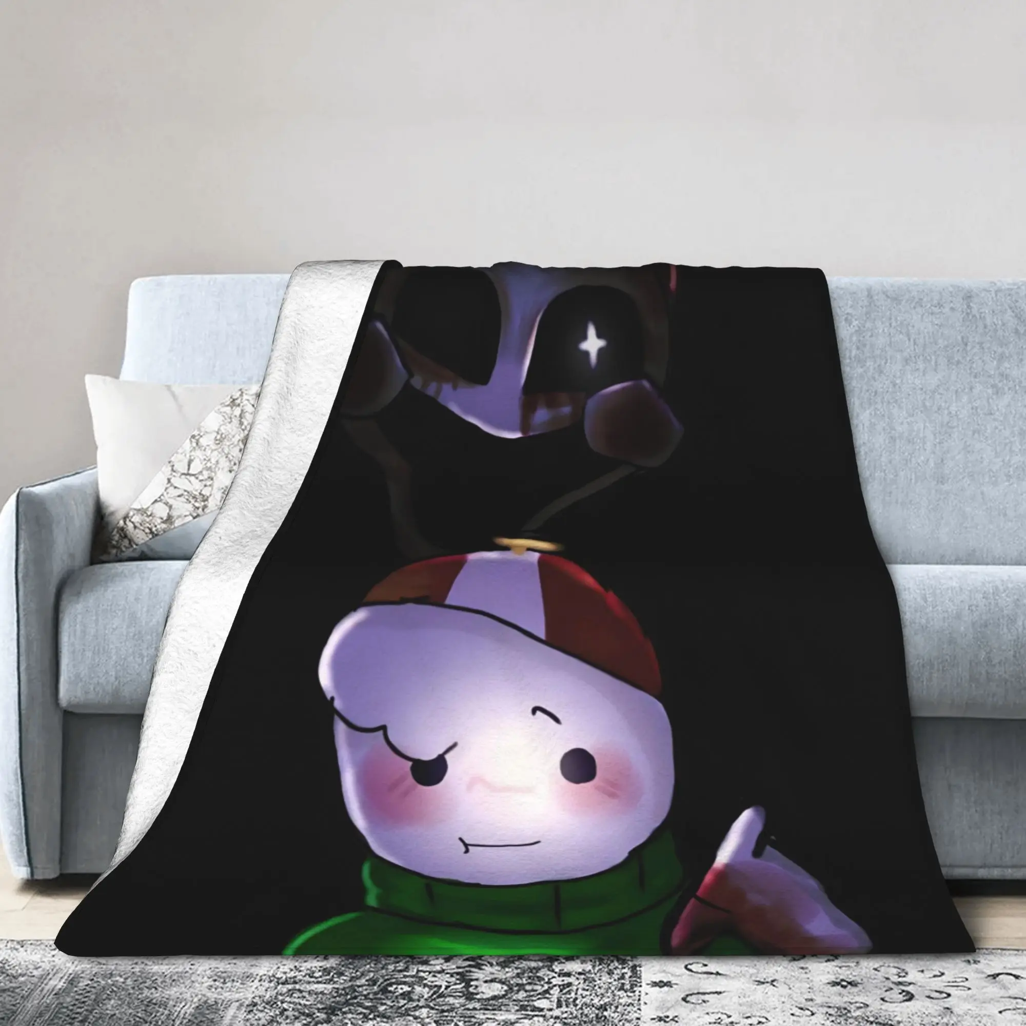 Omenaso Youtuber Gaming Blanket Horror Wool Funny Warm Throw Blanket for Home Restaurant All Season