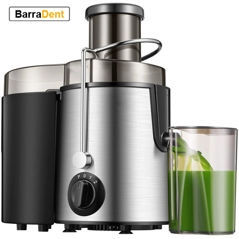 Centrifugal Juicer Machine Feed Fruit Vegetable Chute Juice Extractor 400W Dual Speed Control 304 Stainless Filter Blade 1600ml