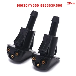 2 Pcs/Set Car Universal Front Windshield Wiper Nozzle Jet Sprayer Kits Sprinkler Water Fan Spout Cover Washer Outlet Adjustment