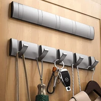 YUNJIEYA ganchos plegables para puerta, colgador de toallas sin clavos, estante de pared, gancho para abrigo, soporte para ropa para baño, accesorios de cocina