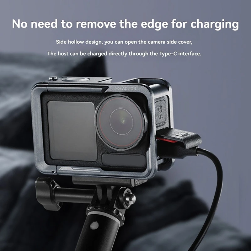 For DJI Action 5 Pro Action 4 Action 3 Cage Protective Cage Camera Cage Magnetic Quick Release Connector