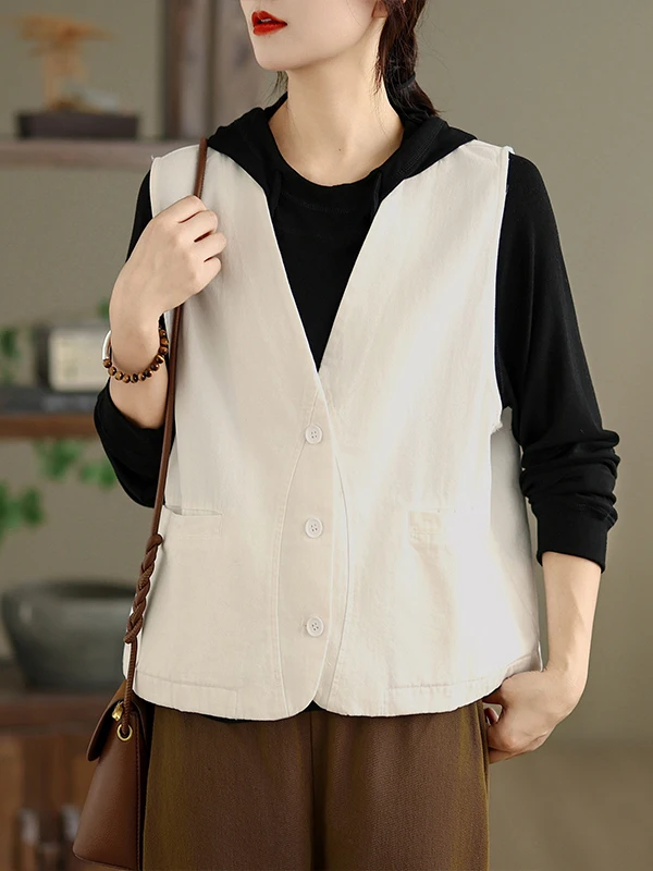 صدرية ملونة من Faionable Jaet مقاس كبير للنساء بزر واحد وطبقات على شكل حرف V متعددة الاستخدامات... #5