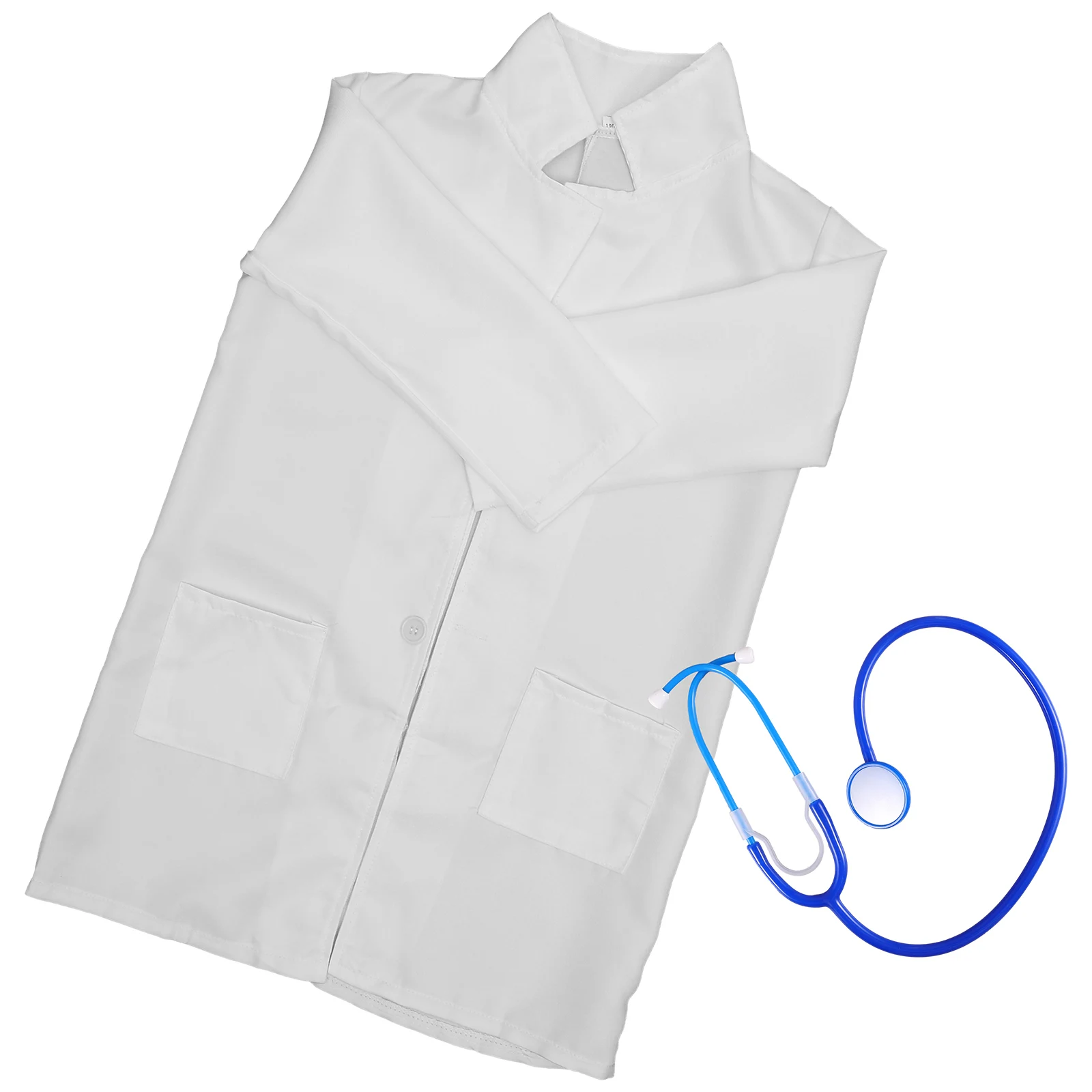 

1 set Kids Costume Set Toddler Nurse Outfit Cosplay Party Wear Cotton Plastic Material Play Clothes Educational Toy for Children