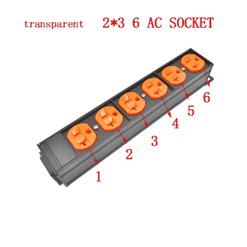 C14 port high-end American power board 2/4/6/8/10/12 socket high fidelity power supply pure red copper power socket 16A wireless