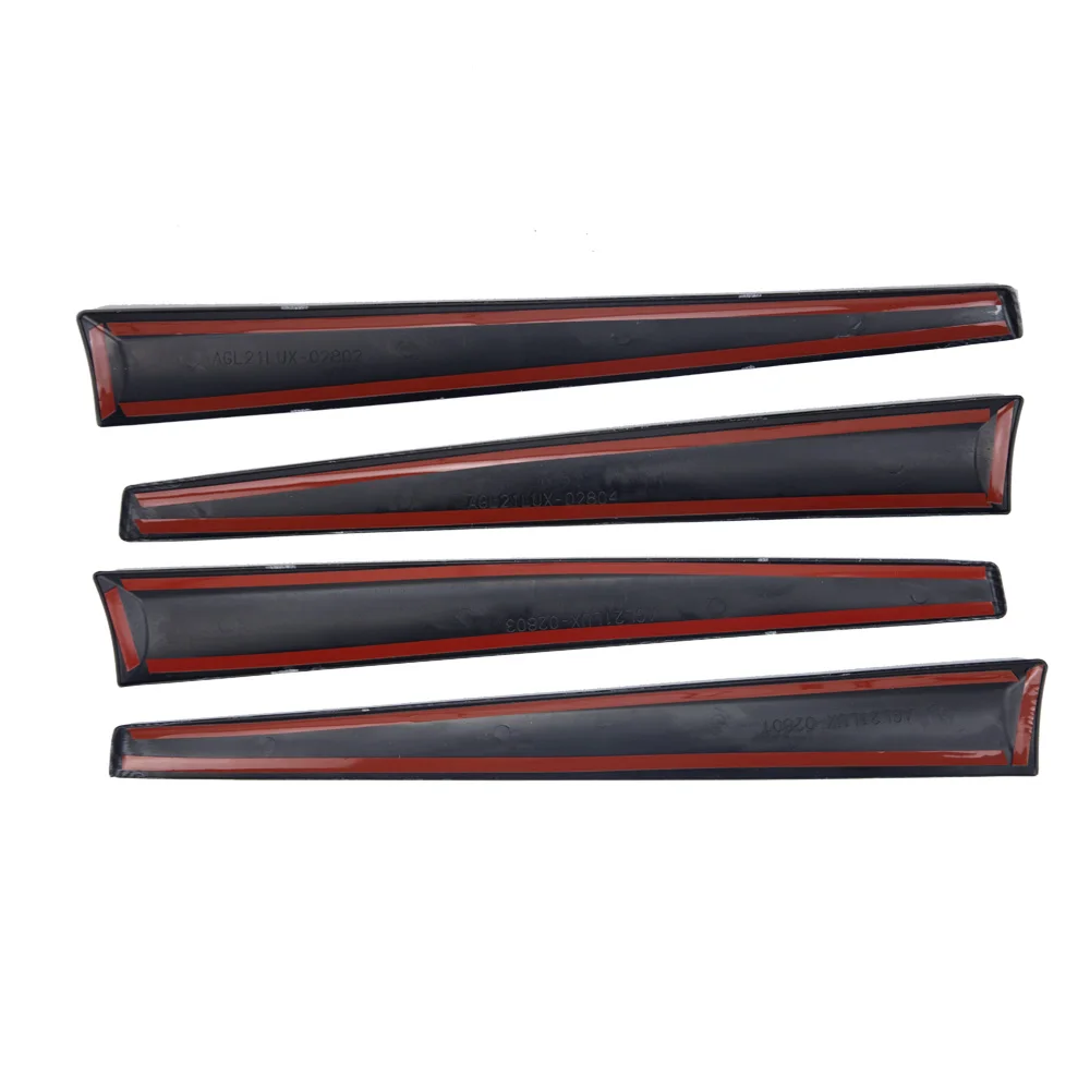 4pcs Inner Door Line Decorative Trim Cover ABS Carbon Fiber Color Bamboo Grain for Toyota Hilux Revo Conquest 2015-2021