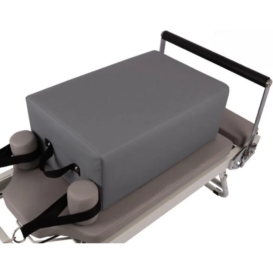 Scatola seduta Pilates Reformer 27,4 x 15,6 x 11,2 pollici Cuscino in schiuma per uso domestico e in studio Grigio chiaro Comodo supporto per