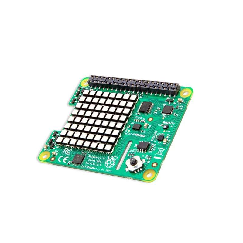 Raspberry SENSEHAT on-board sensors with 8×8 RGB LED matrix five-button joystick