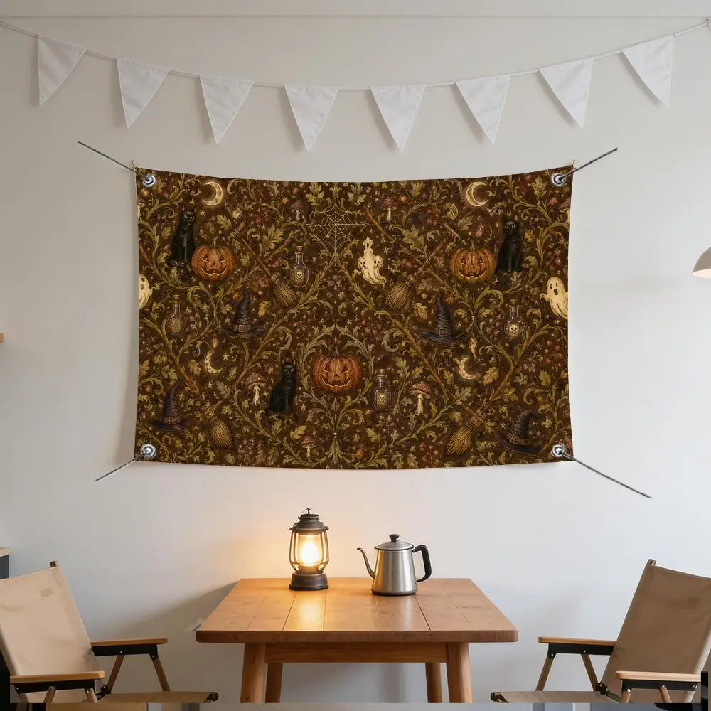 Vintage Halloween Enchanted Garden Flags Specialized for indoor and outdoor home decorations, outdoor camping, and bar parties