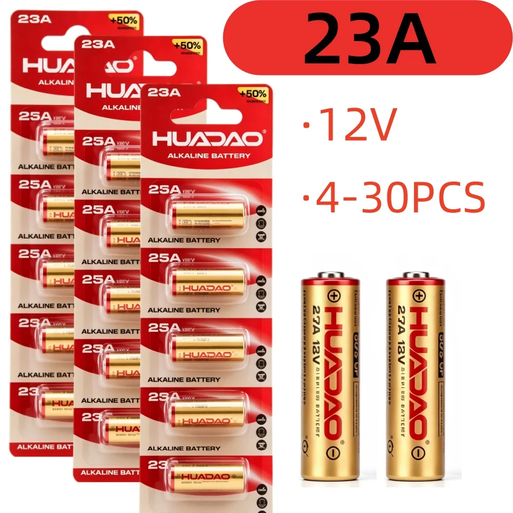 23A 12V Batterie For Doorbell Remote Control Toys Dry Alkaline Battery L1028 21/23 A23 E23A K23A V23GA GP23A RV08 LRV08 23A