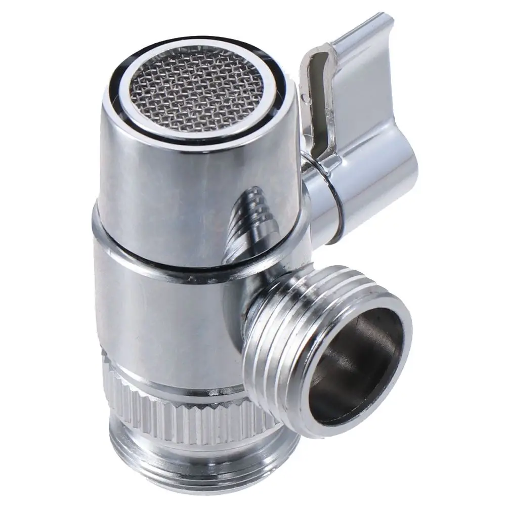 

Brass Faucet Diverter Valve M22 x M24 Silver Faucet Splitter Faucet Adapter for Kitchen Bathroom Sink Hose Attachment