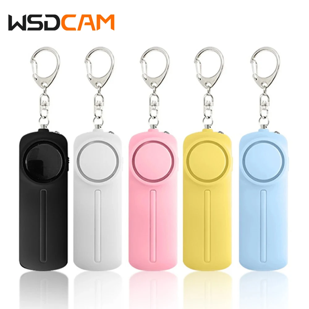 Wsdcam 130dB Self Defense Device With LED Mini Armases Defensa Personal Alarm Siren Keychain SOS Emergency Alarm For Women