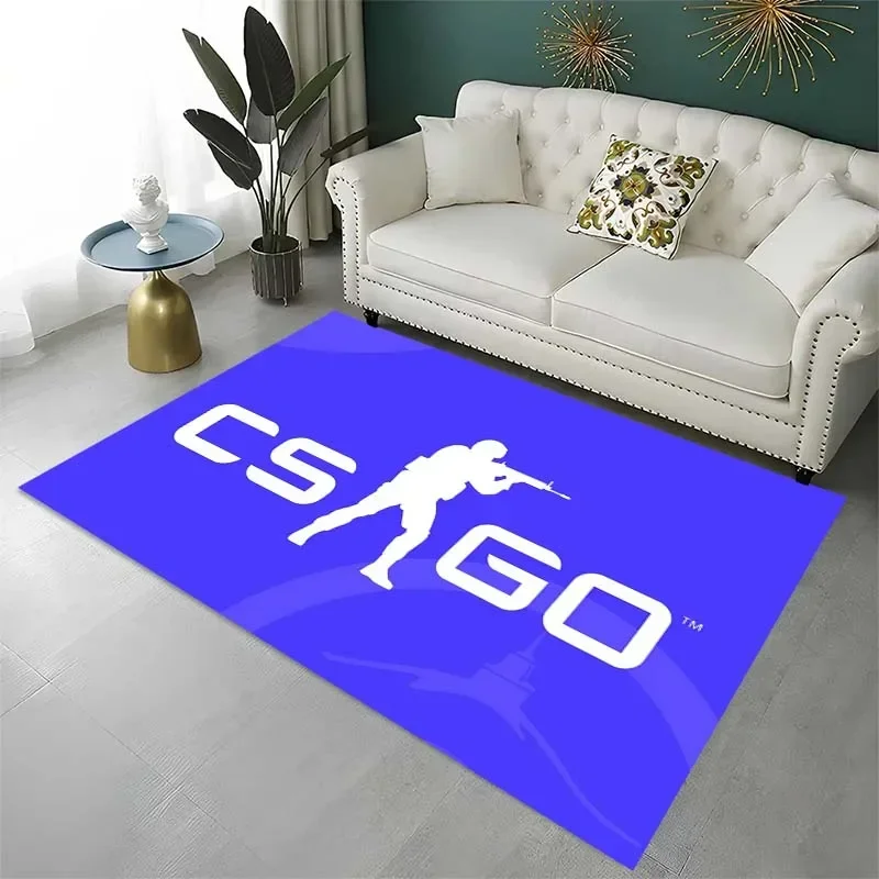 3D printed CS GO patterned carpet, living room bedroom housewares baby mat, kitchen bathroom non-slip carpet birthday present