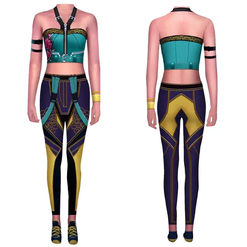 Зои мультфильм демонохотник KPop для женщин комплект для Хэллоуина комбинезон карнавальный костюм gh; 0