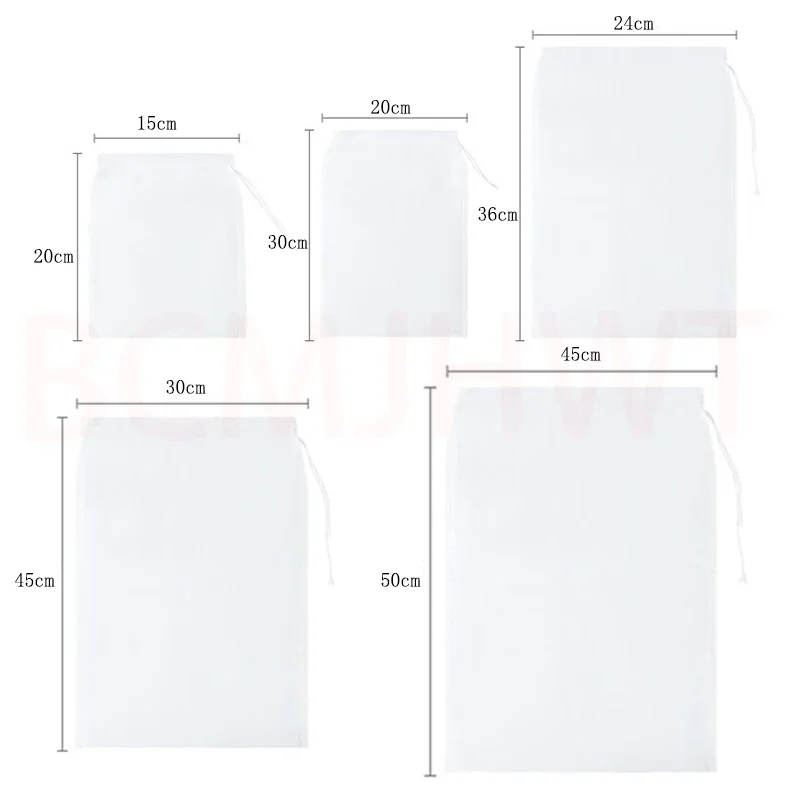 80/100/200/300 Mesh Food Grade Nylon Filter Bag Net Tea Beer Milk Coffee Oil Filtration Strainer Mesh Kitchen Filter Fabric Bags