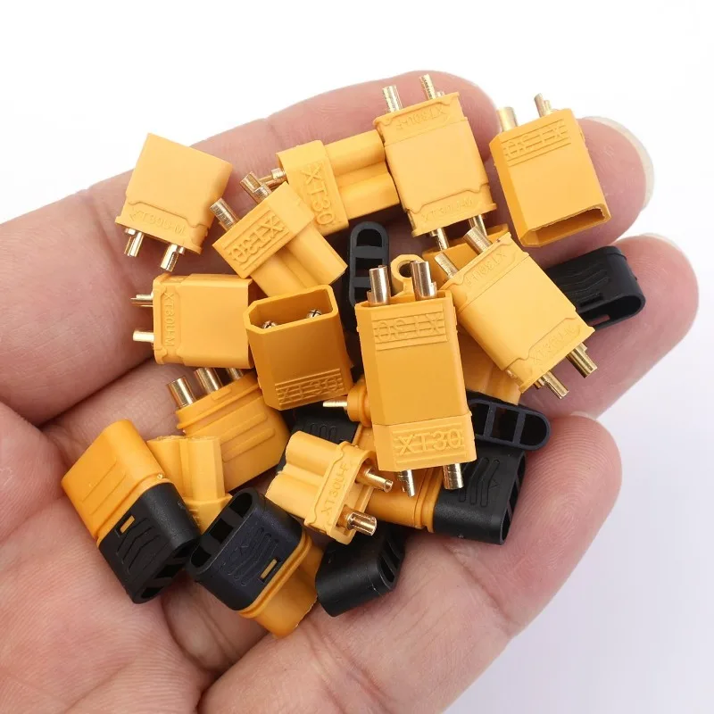 XT30/XT30U/MR30 Connector Plug with Sheath Housing Male Female Bullet Connector Plugs Sheath Housing Battery Motor Wire Cable