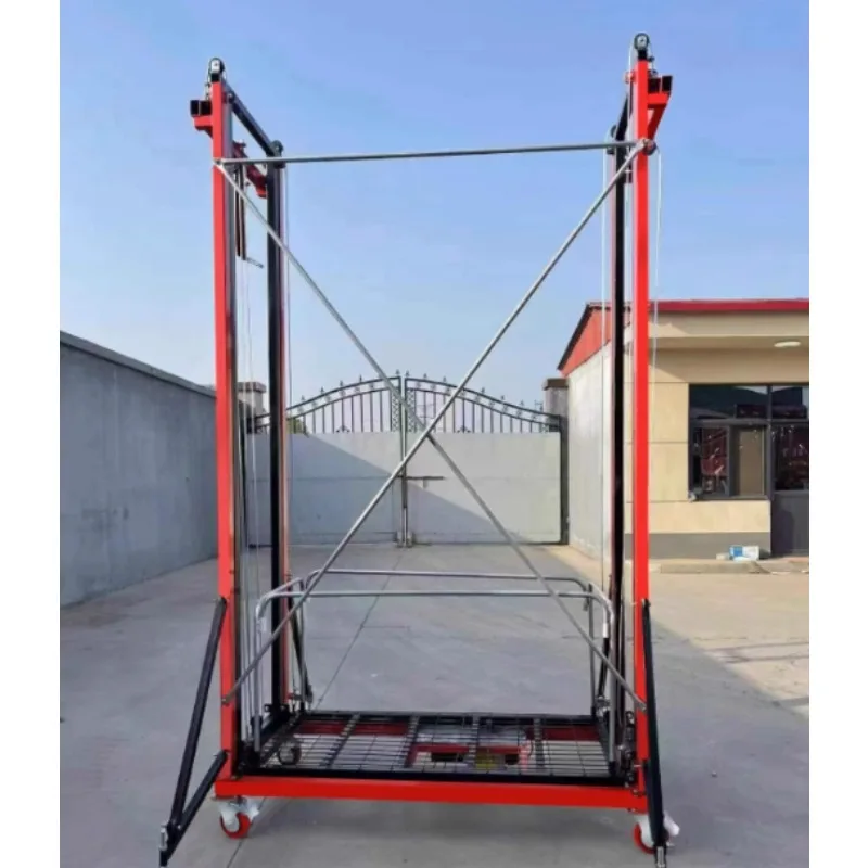 2M Electric Lifting Scaffolding  Automatic Folding Mobile Remote Control Indoor Construction Site