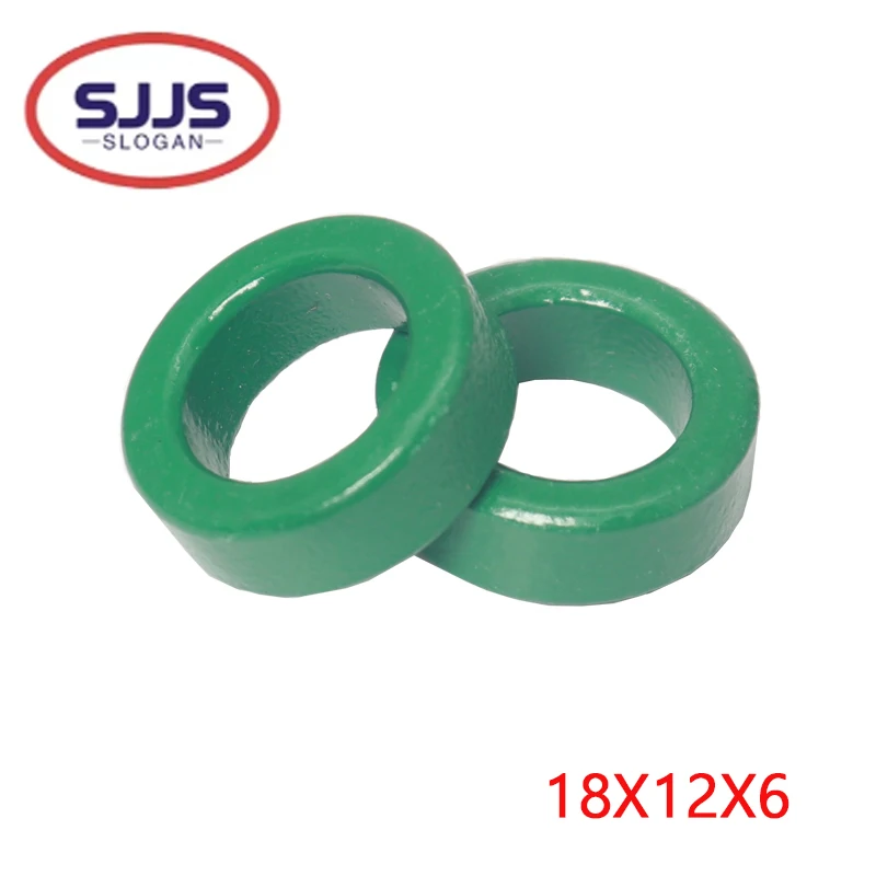 

【10PCS】Mn-Zn High Conductivity Green Ferrite Core Ring 18X12X6mm anti-interference Filter Inductor