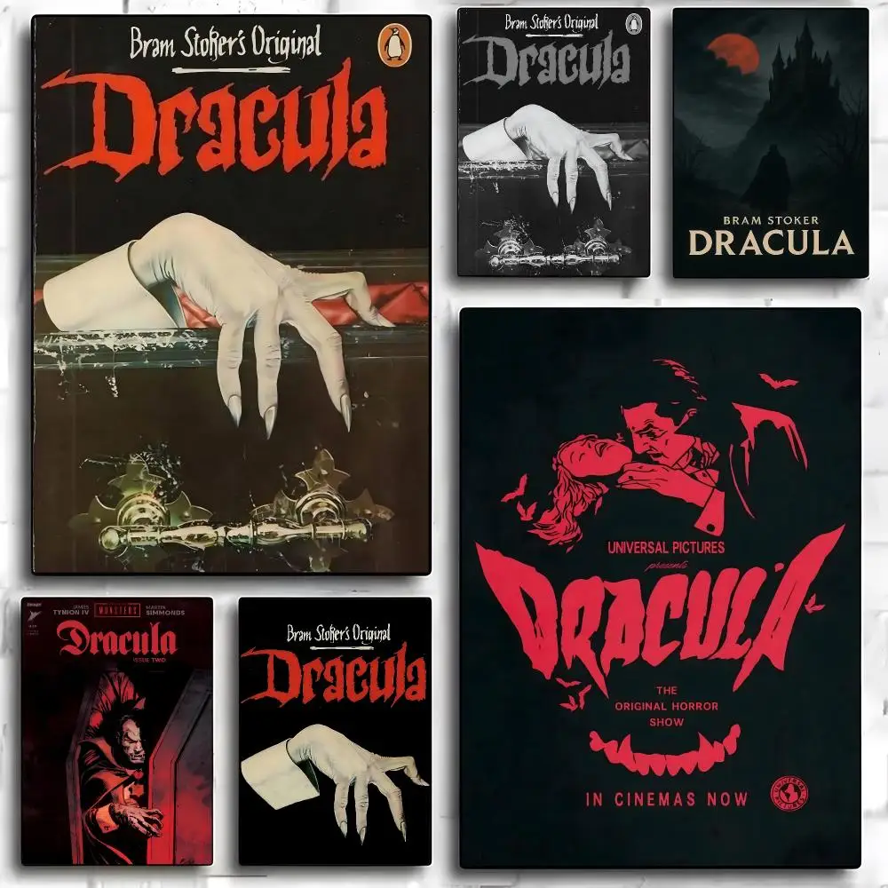 Gothic Horror D-Dracula Poster HD Art Sticky Wall Room Decor Home Waterproof Home Living Bar Aesthetic Decoration