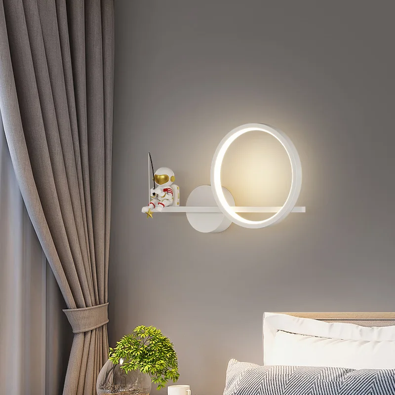 Imagem -05 - Modern Astronaut Led Lâmpada de Parede Luminária Interior Arandela para Sala de Estar Infantil Estudo Quarto Corredor Home Decor