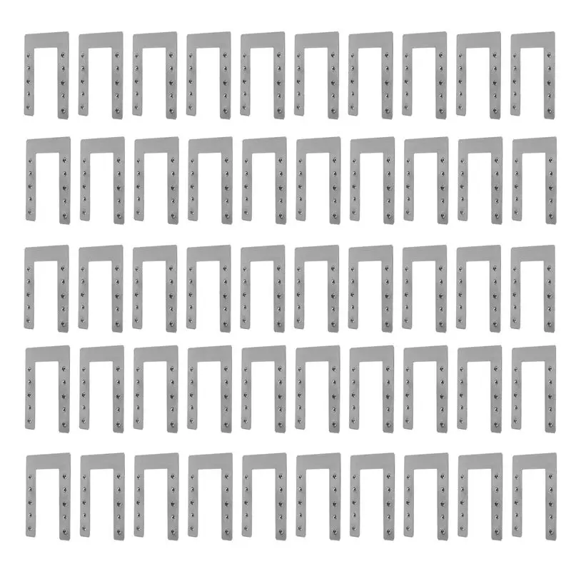 

AB47-50-Pack U-образные прокладки из нержавеющей стали с двойными шипами для солнечных панелей для улучшенной фотоэлектрической поддержки