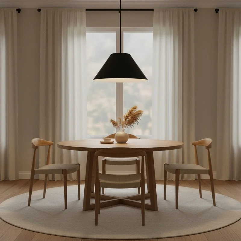 

22 Inch Black LED Pendant Light Fixtures