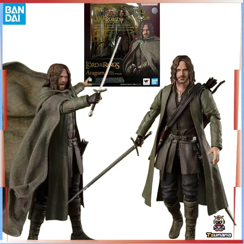 

BANDAI Genuine S.H.Figuarts The Lord of The Rings Aragorn Anime Figure Anime Peripheral Action Figures Doll for Collectors