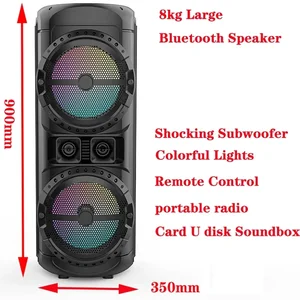 Caixa De som Speaker Bluetooth Berdaya Tinggi 1500W Subwoofer Portabel Luar Ruangan 12 Inci Pusat Musik Kolom Suara Surround Stereo 3D 10 speaker penjualan terbaik 12 inci - №