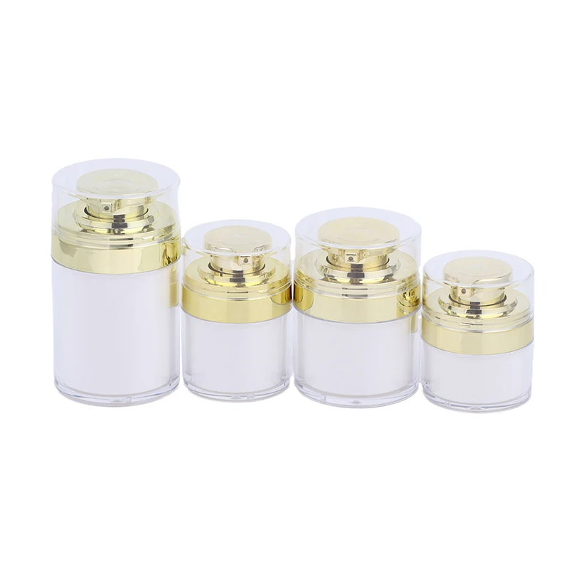 ^ زجاجة مفرغة قابلة لإعادة الملء كريم السفر وغسول حاوية مستحضرات التجميل مع مضخة مرطب جرة كريم فارغ حزمة فرعية أدوات الزينة